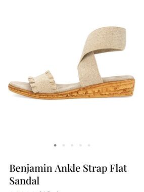 CHARLESTON SHOE CO. Neutral Beige Ankle Strap Sandal